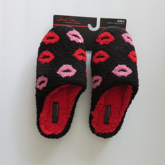 Marilyn Monroe memory foam flip flop slippers, 💋 print - Picture 1 of 6